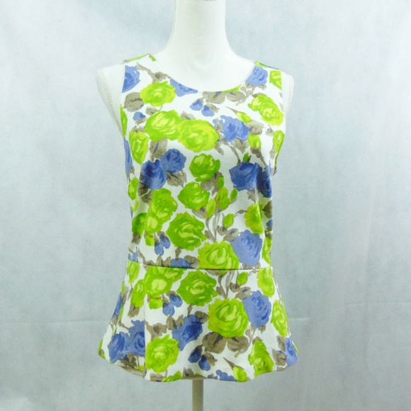 J. Crew Tops - J. Crew  floral  peplum tank